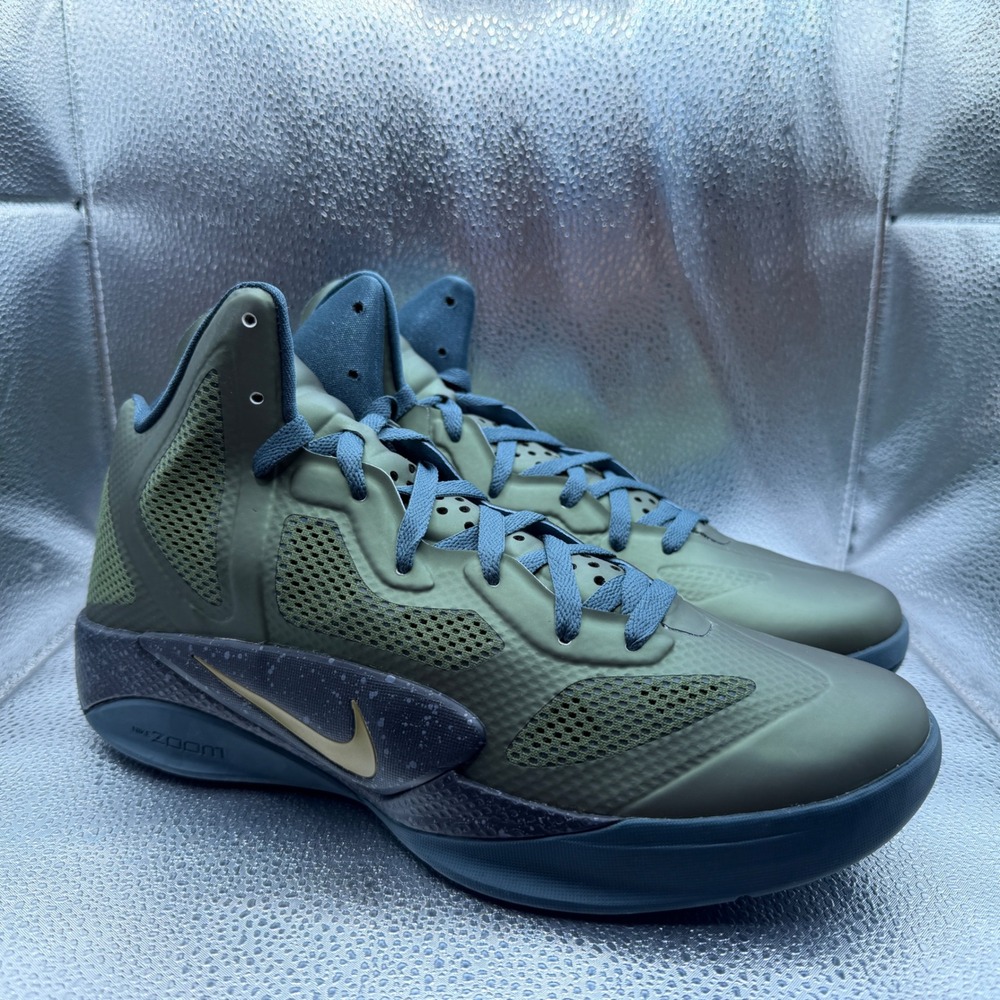 Size 10.5 Nike Zoom Hyperfuse 2011 PE Anthony Davis Mens Green 454136-301